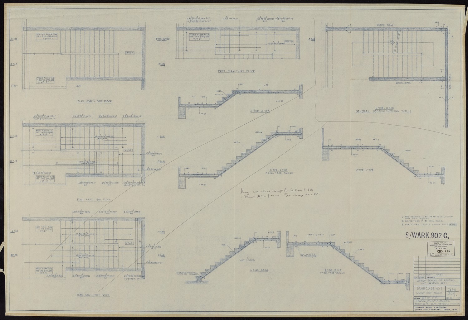 London School of Printing and Graphic Arts - Staircase No. 1 Workshop Block