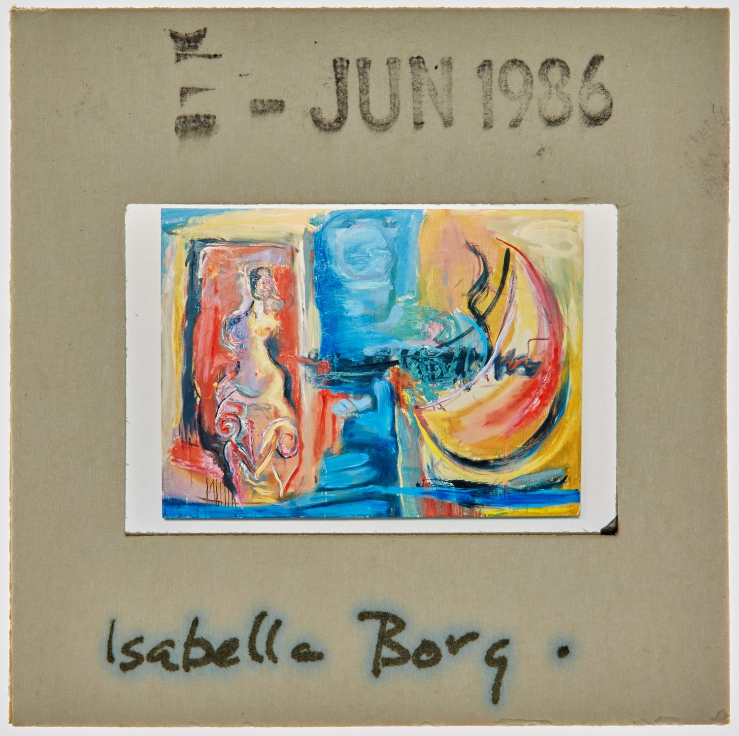 1986 BA Degree Show Slide - 'Isabella Borg'
