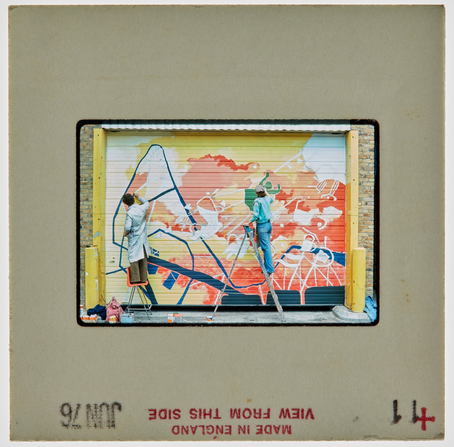1977 North Peckham Estate Murals Slide - Creator unknown