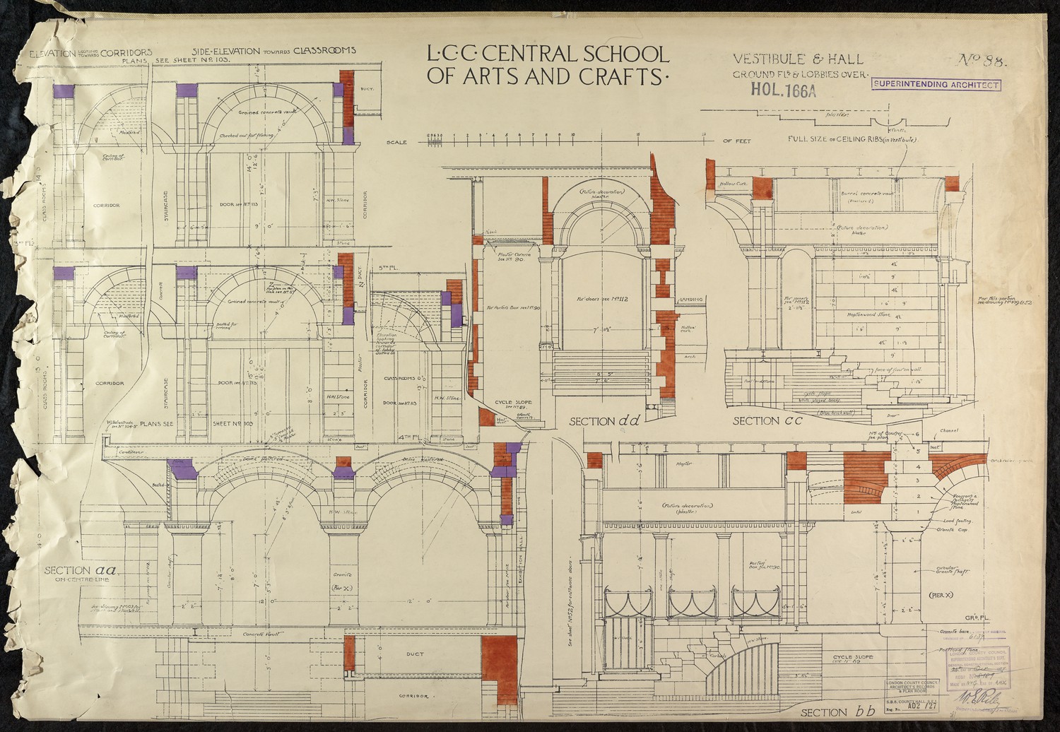 LCC Central School of Arts and Crafts - Vestibule & Hall