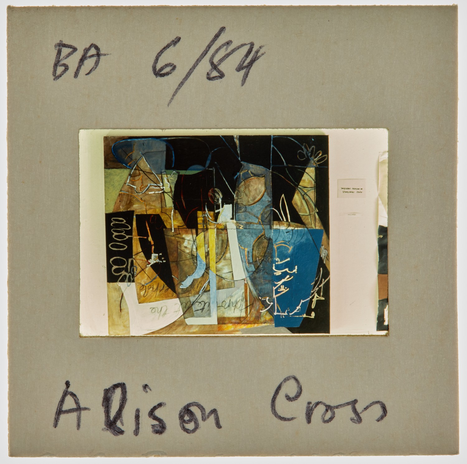 1984 BA Degree Show Slide - 'Alison Cross'