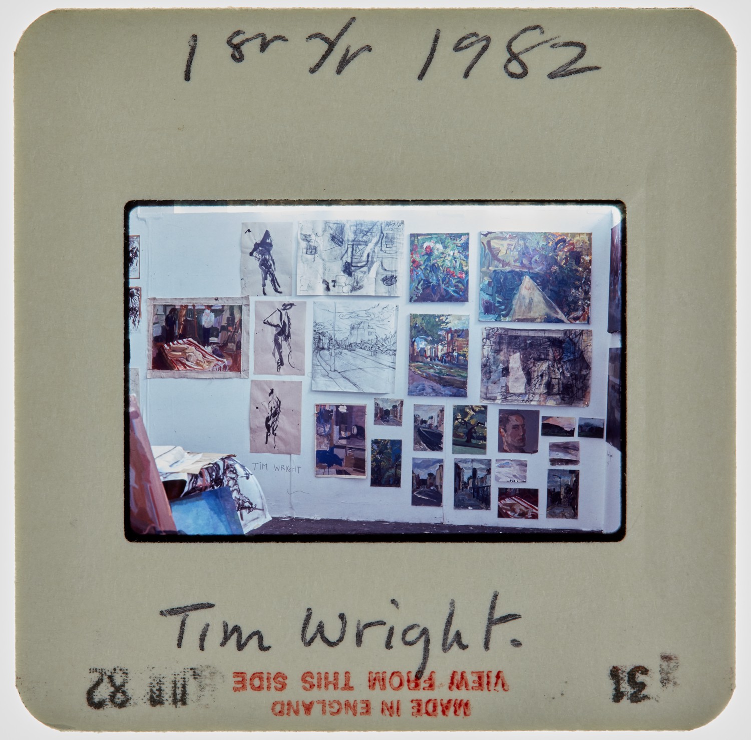 1982 1st Year Summer Exhibition Slide - 'Tim Wright'
