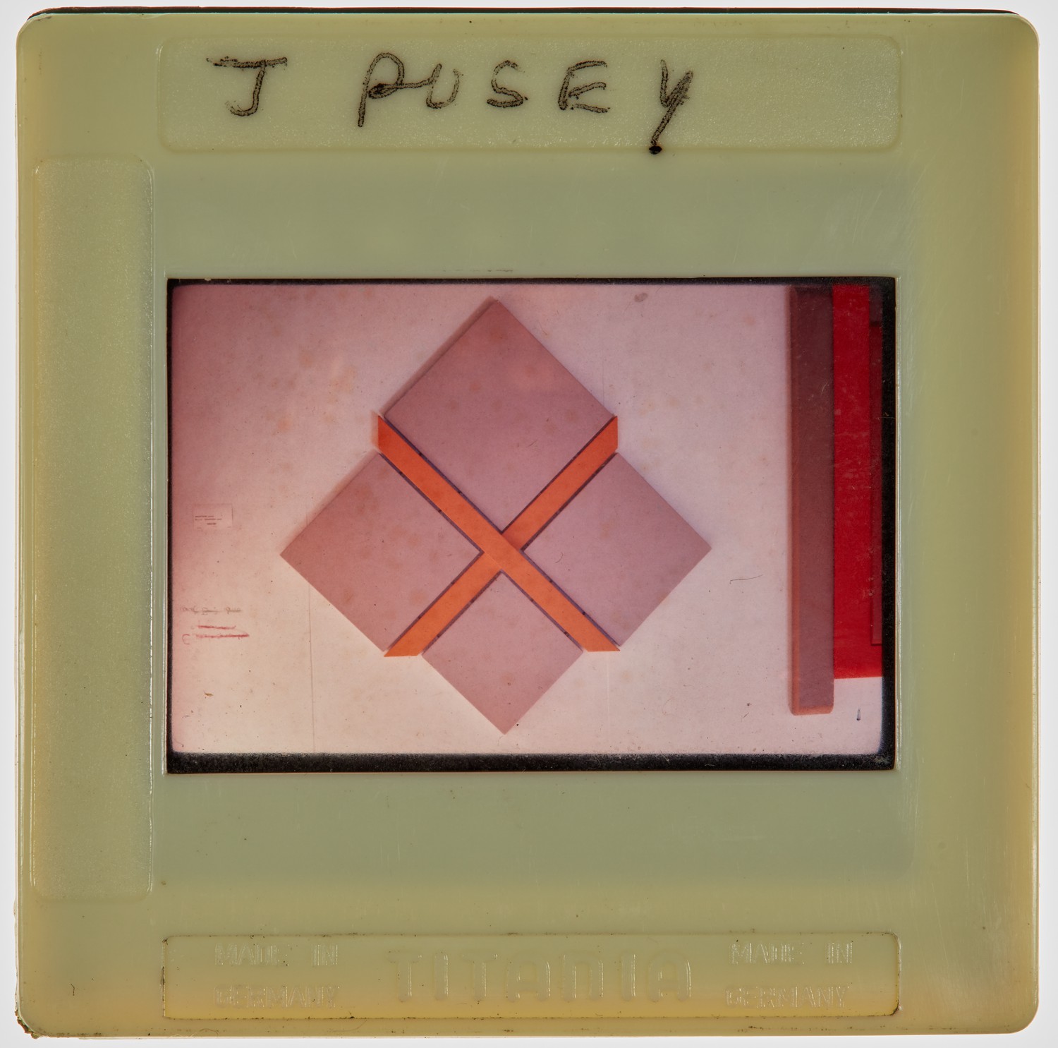 1969 Diploma in Painting Degree Show Slide - 'J Pusey'
