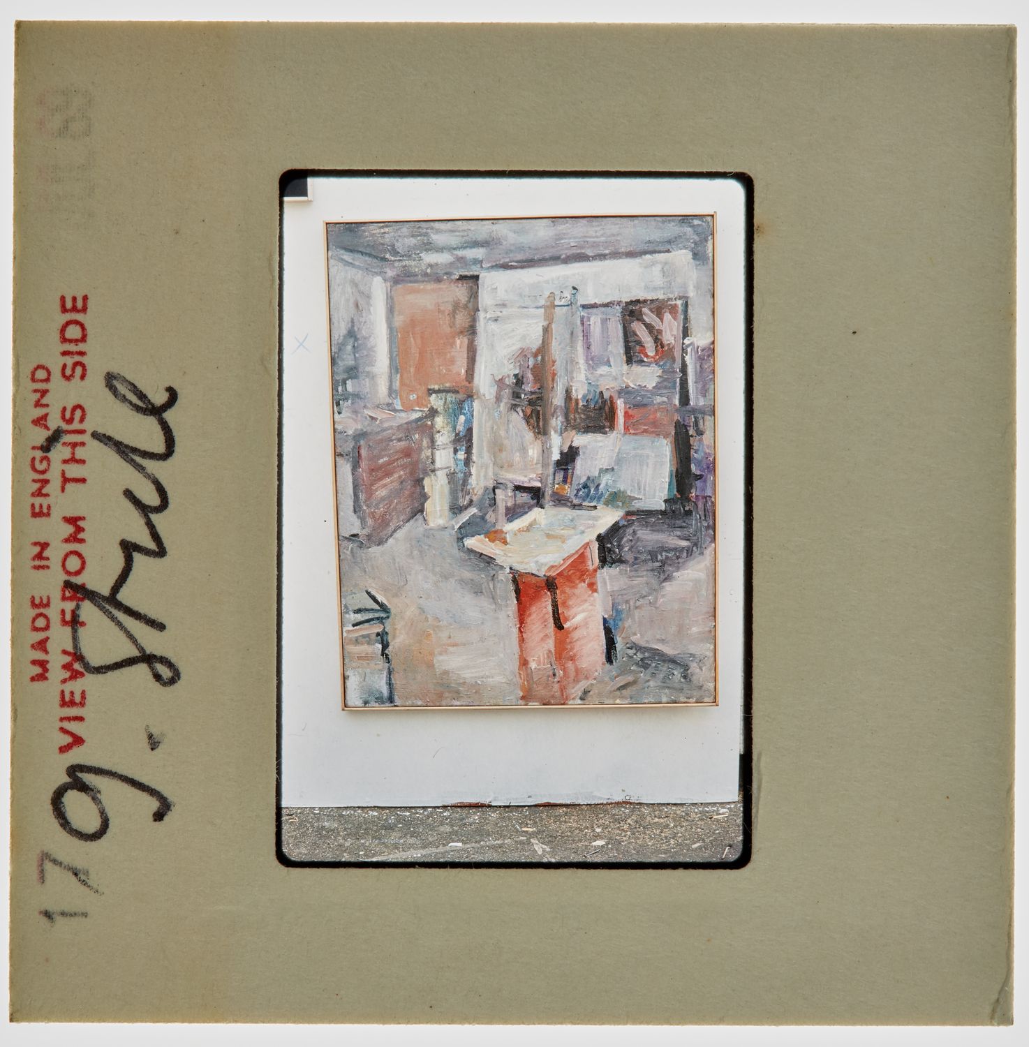1969 Diploma in Painting Degree Show Slide - 'G Stride'