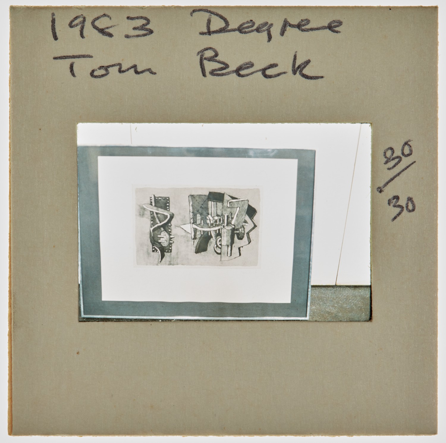 1983 BA Degree Show Slide - 'Tom Beck'