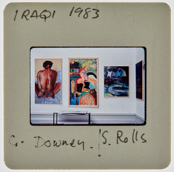 1983 Iraqi Exhibition Slide - 'G Downey', 'S Rolls'