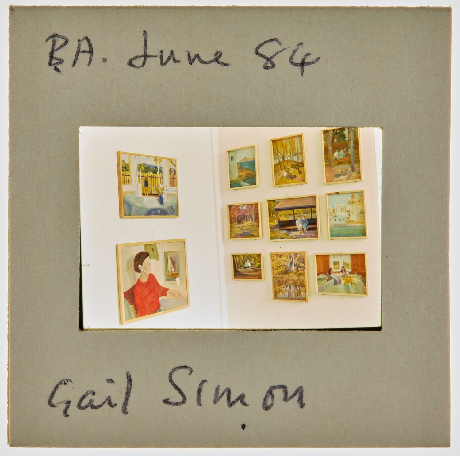 1984 BA Degree Show Slide - 'Gail Simon'