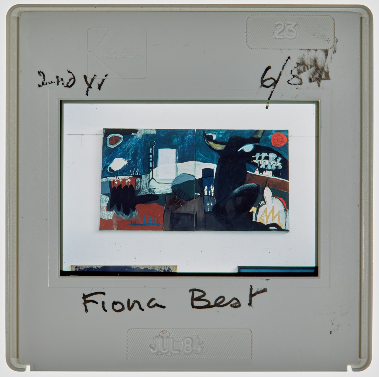 1984 2nd Year Degree Show Slide - 'Fiona Best'