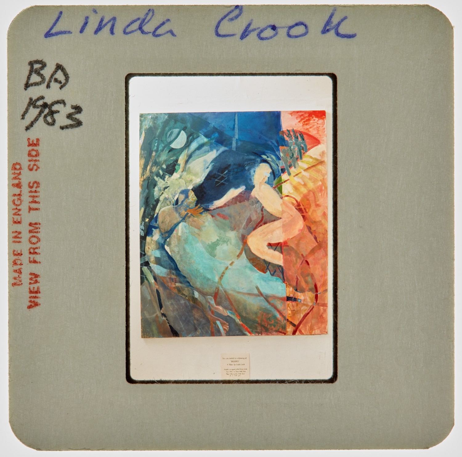 1983 BA Degree Show Slide - 'Linda Crook'