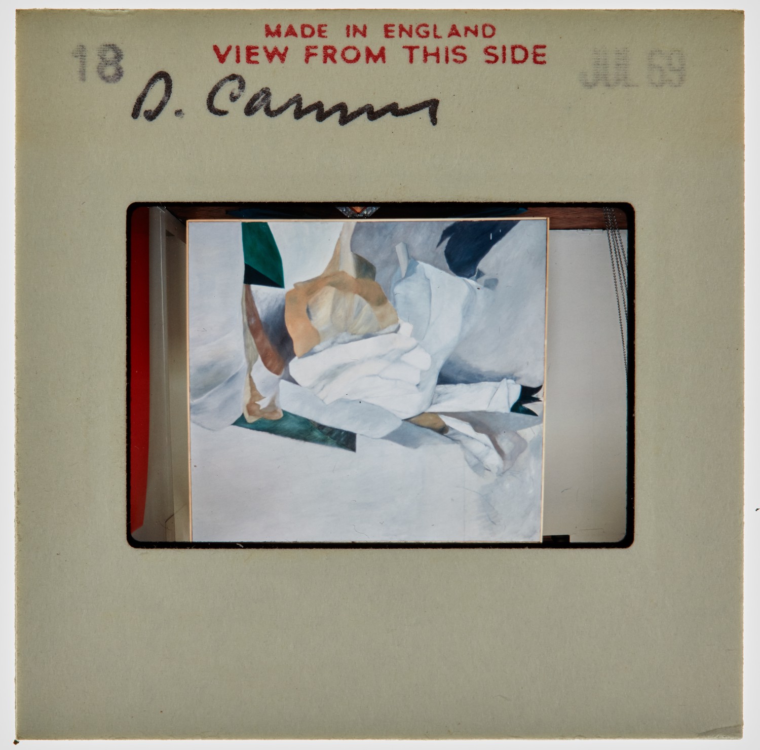 1969 Diploma in Painting Degree Show Slide - 'D [illegible]'