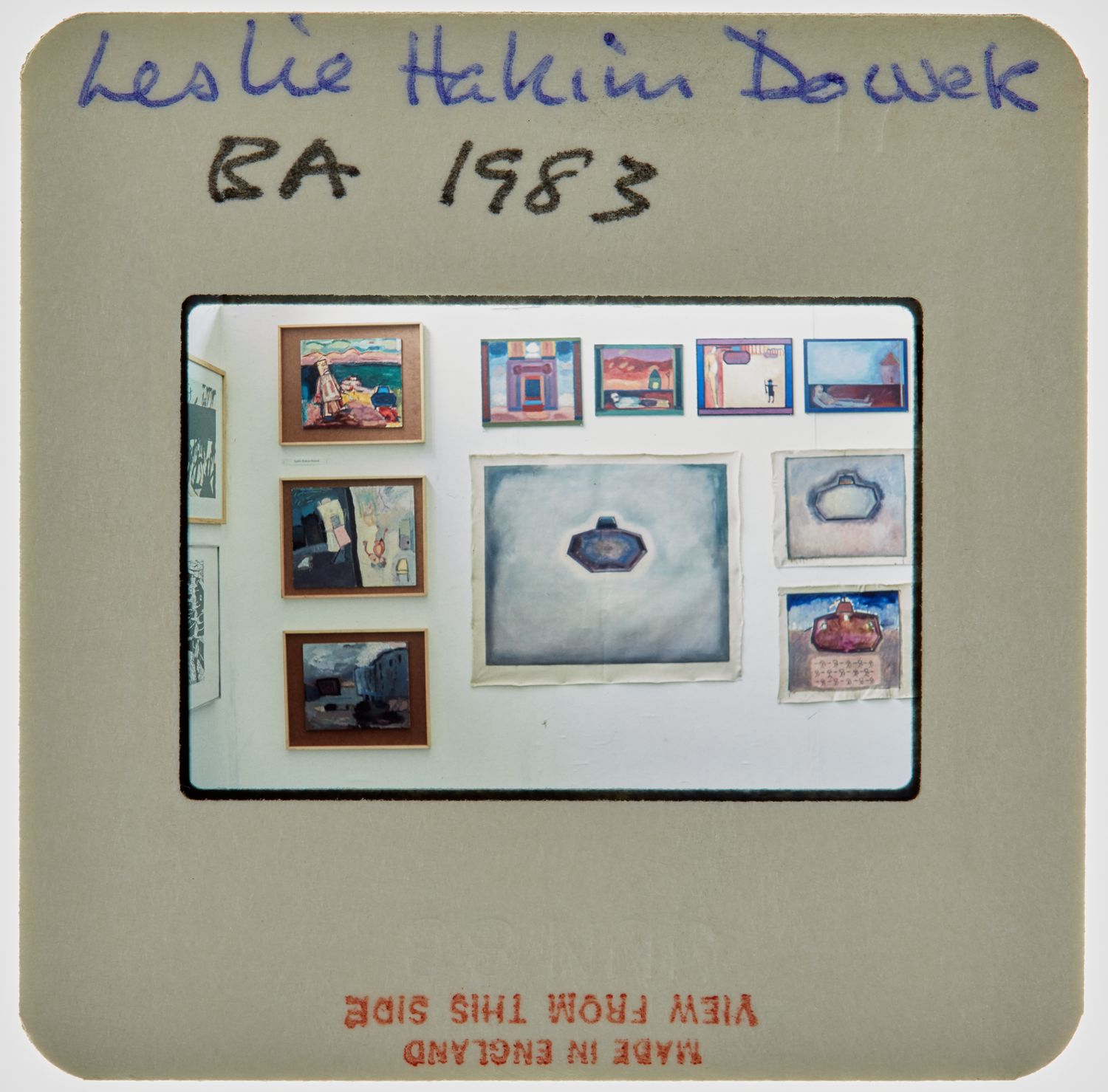 1983 BA Degree Show Slide - 'Leslie Hakim-Dowek'