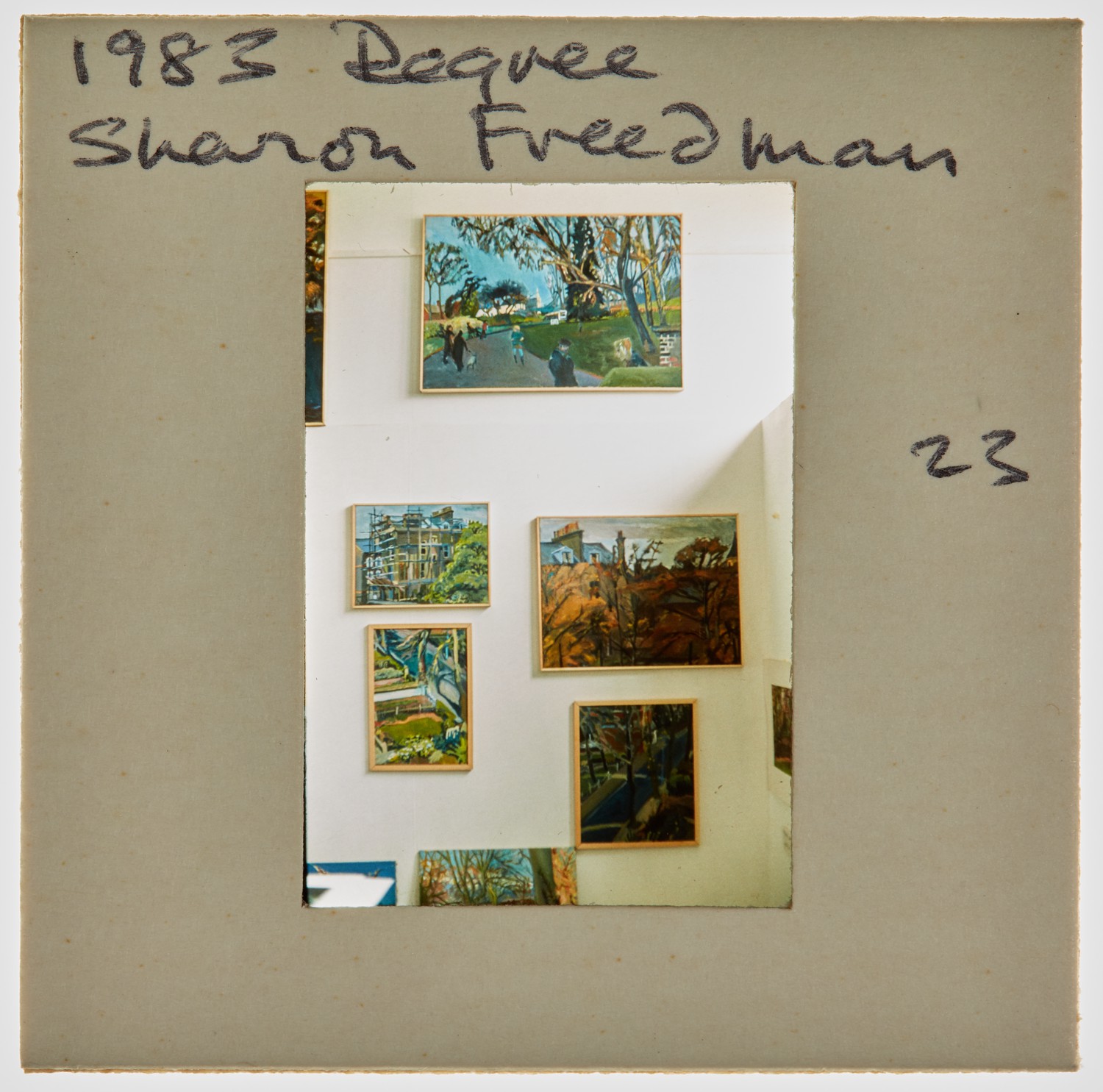 1983 BA Degree Show Slide - 'Sharon Freedman'