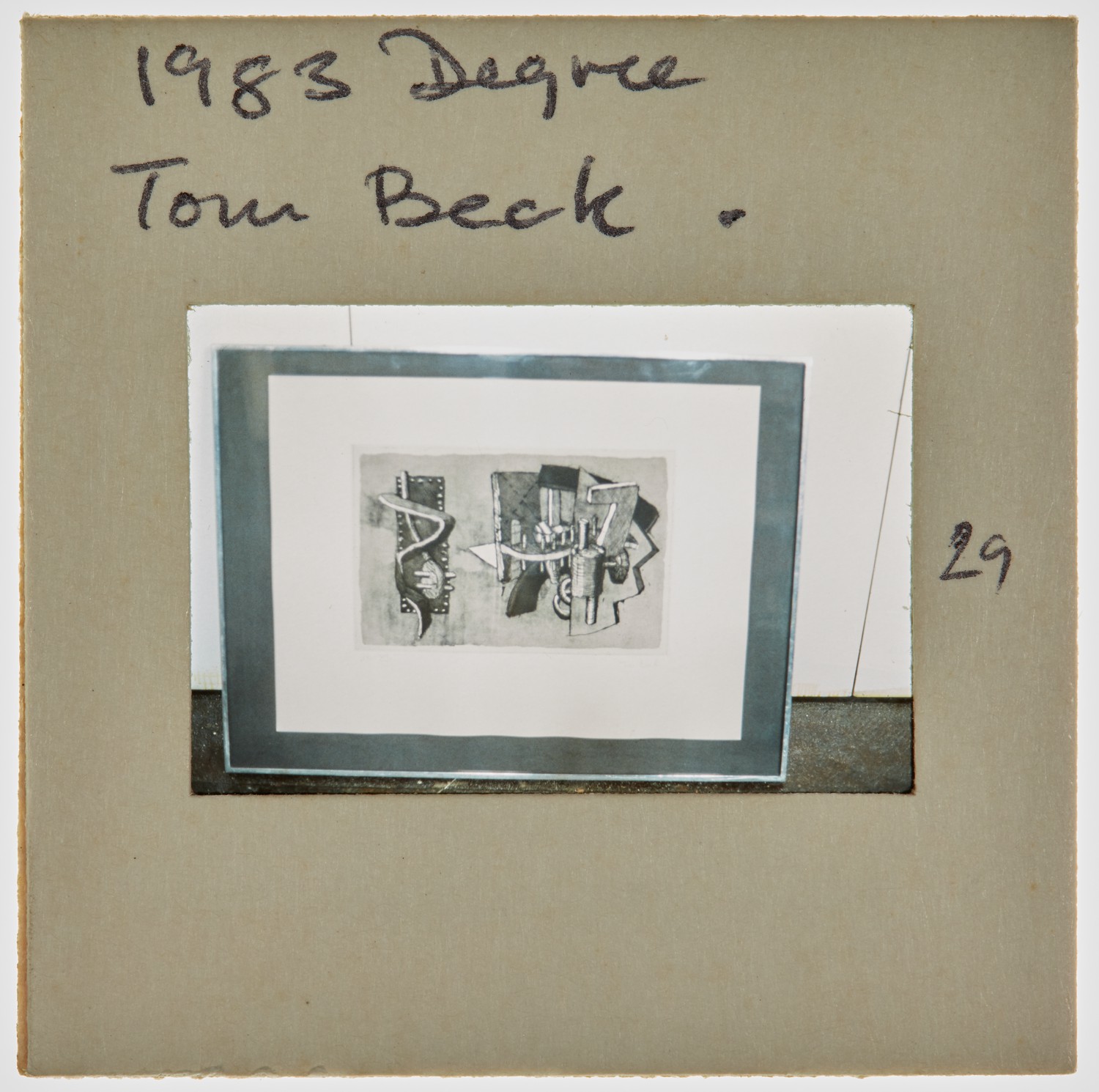 1983 BA Degree Show Slide - 'Tom Beck'
