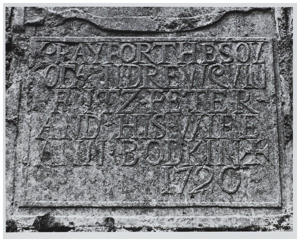 Tombstone lettering