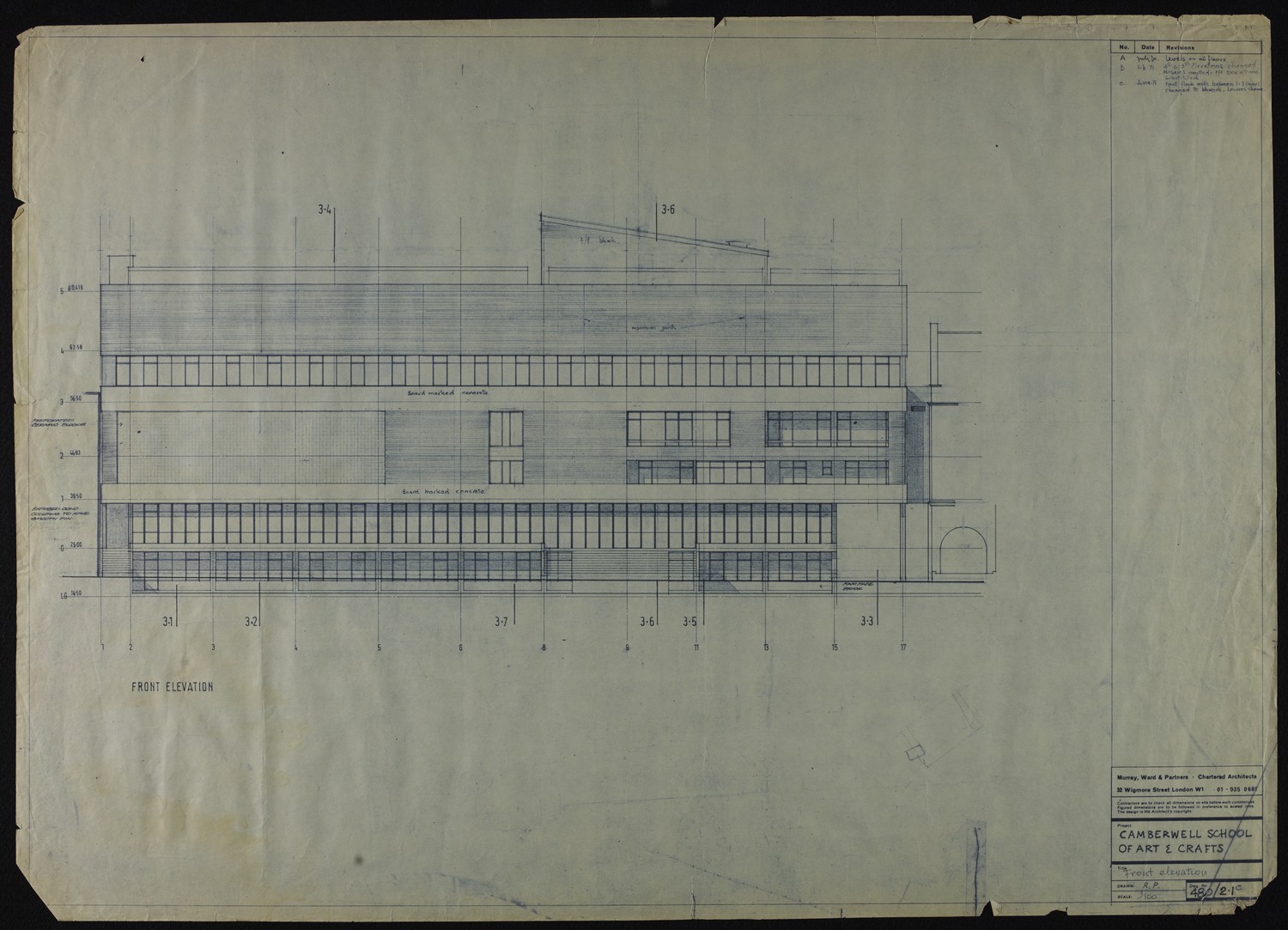 Camberwell School of Arts and Crafts: Front Elevation