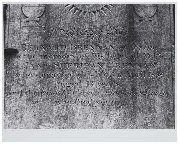 Tombstone lettering