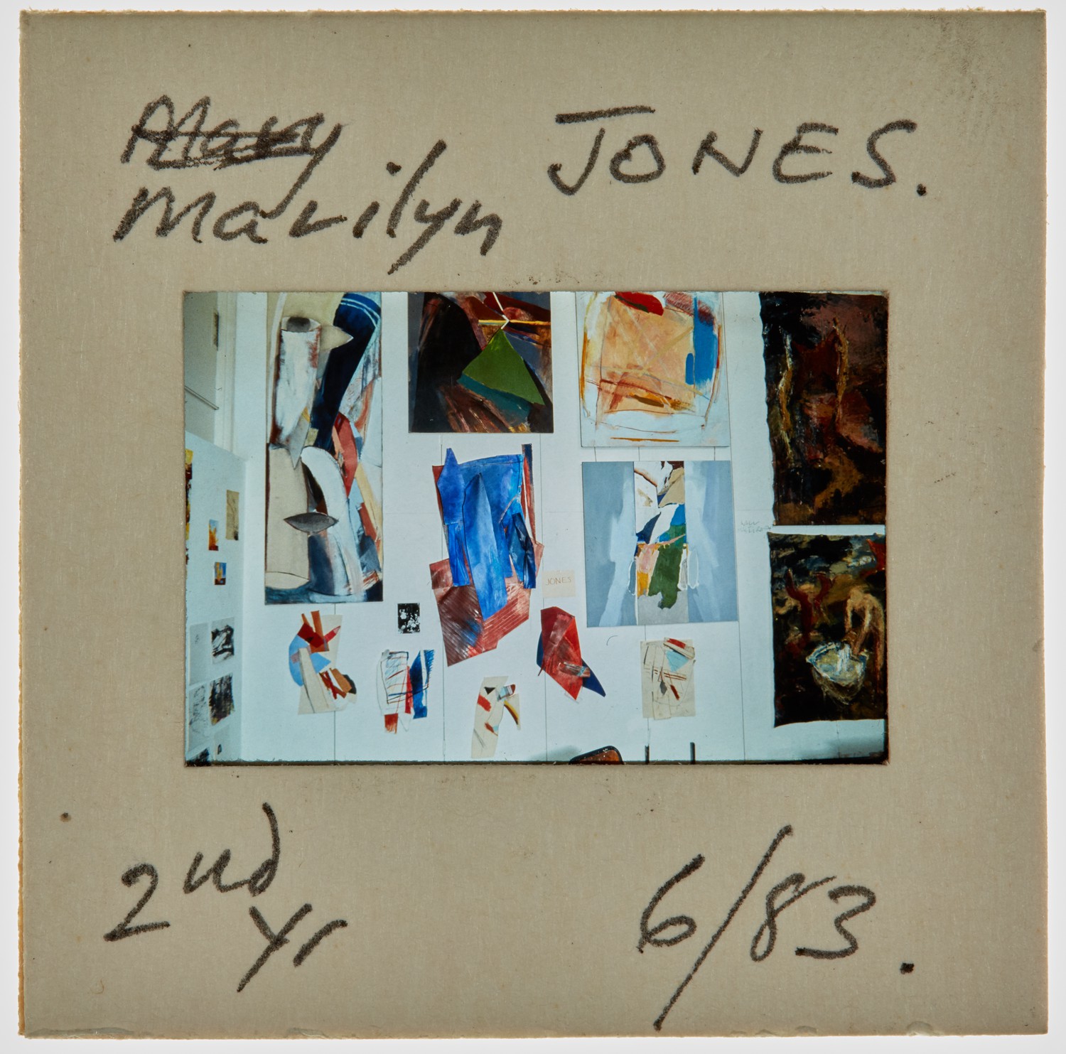 1983 2nd Year Degree Show Slide - 'Marilyn Jones'