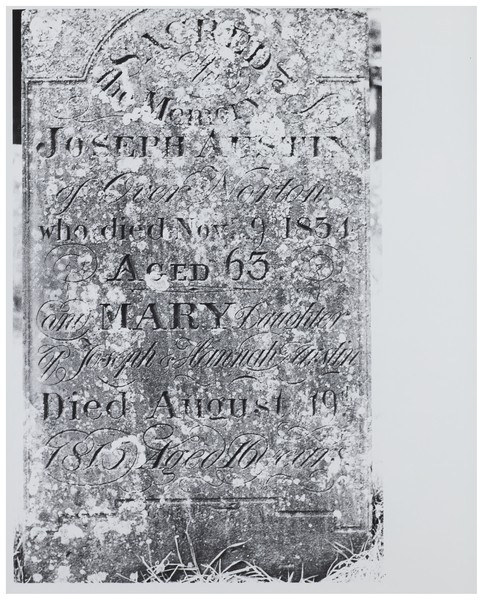 Tombstone lettering