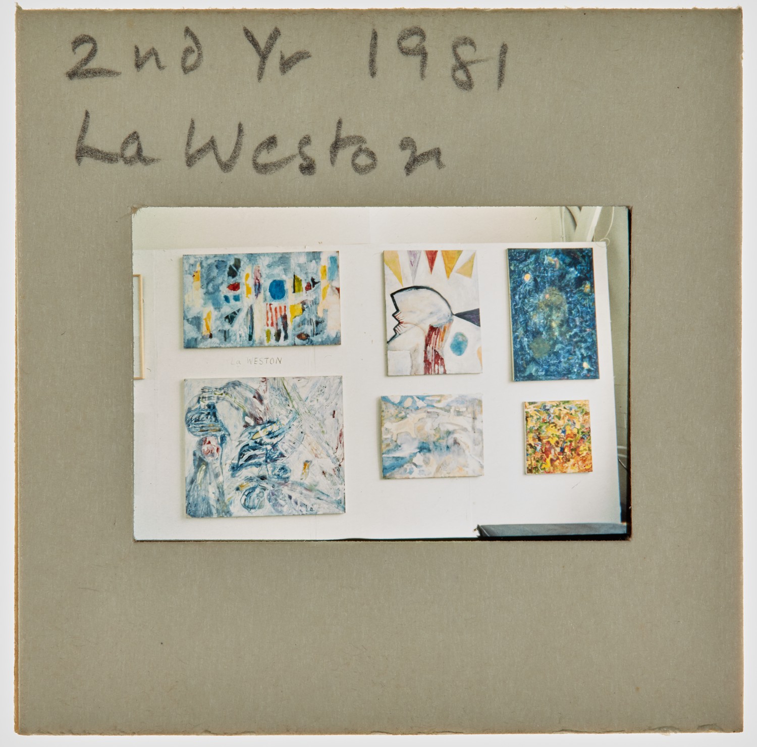 1981 2nd Year Degree Show Slide - 'La Weston'
