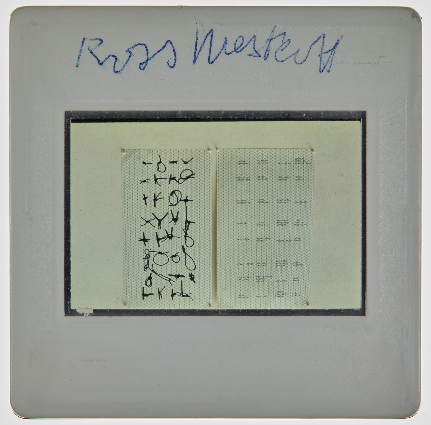 1975 BA Assessment Degree Show Slide - 'Ross Masters'