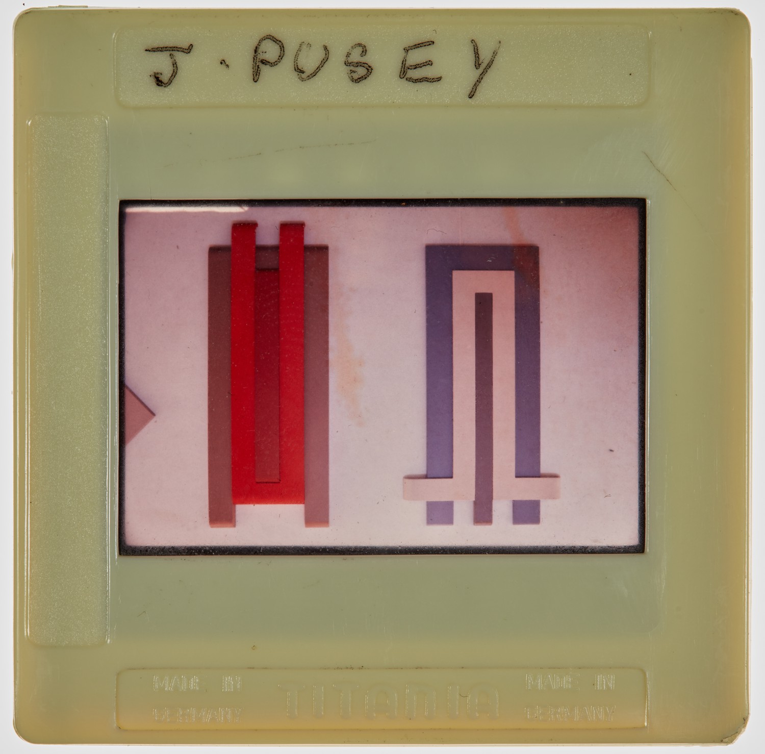 1968 Diploma in Painting Degree Show Slide - 'J Pusey'