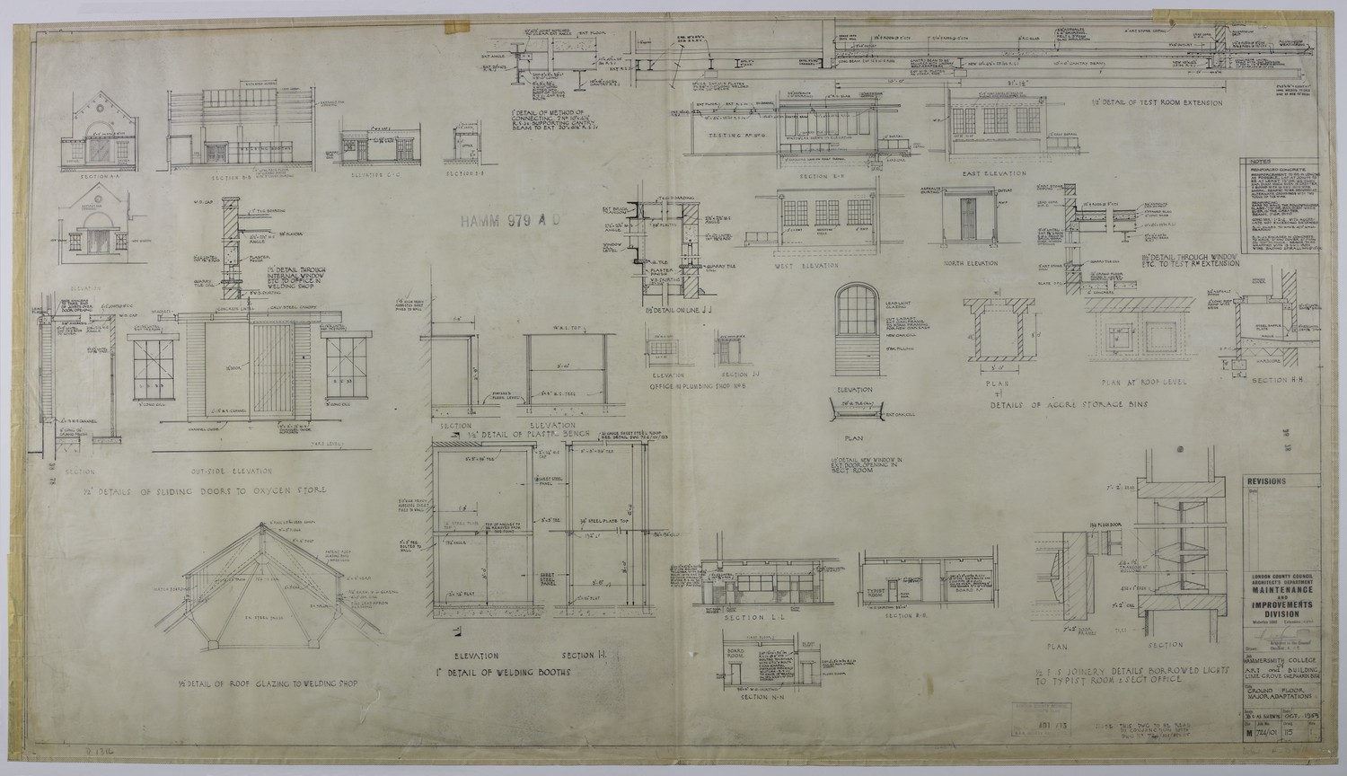 Hammersmith College of Art and Building, Lime Grove Shepherd's Bush: Ground Floor Major Adaptations