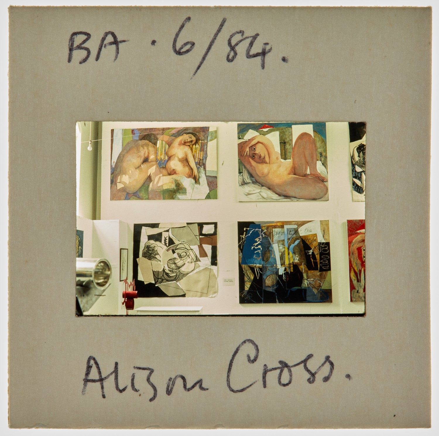 1984 BA Degree Show Slide - 'Alison Cross'