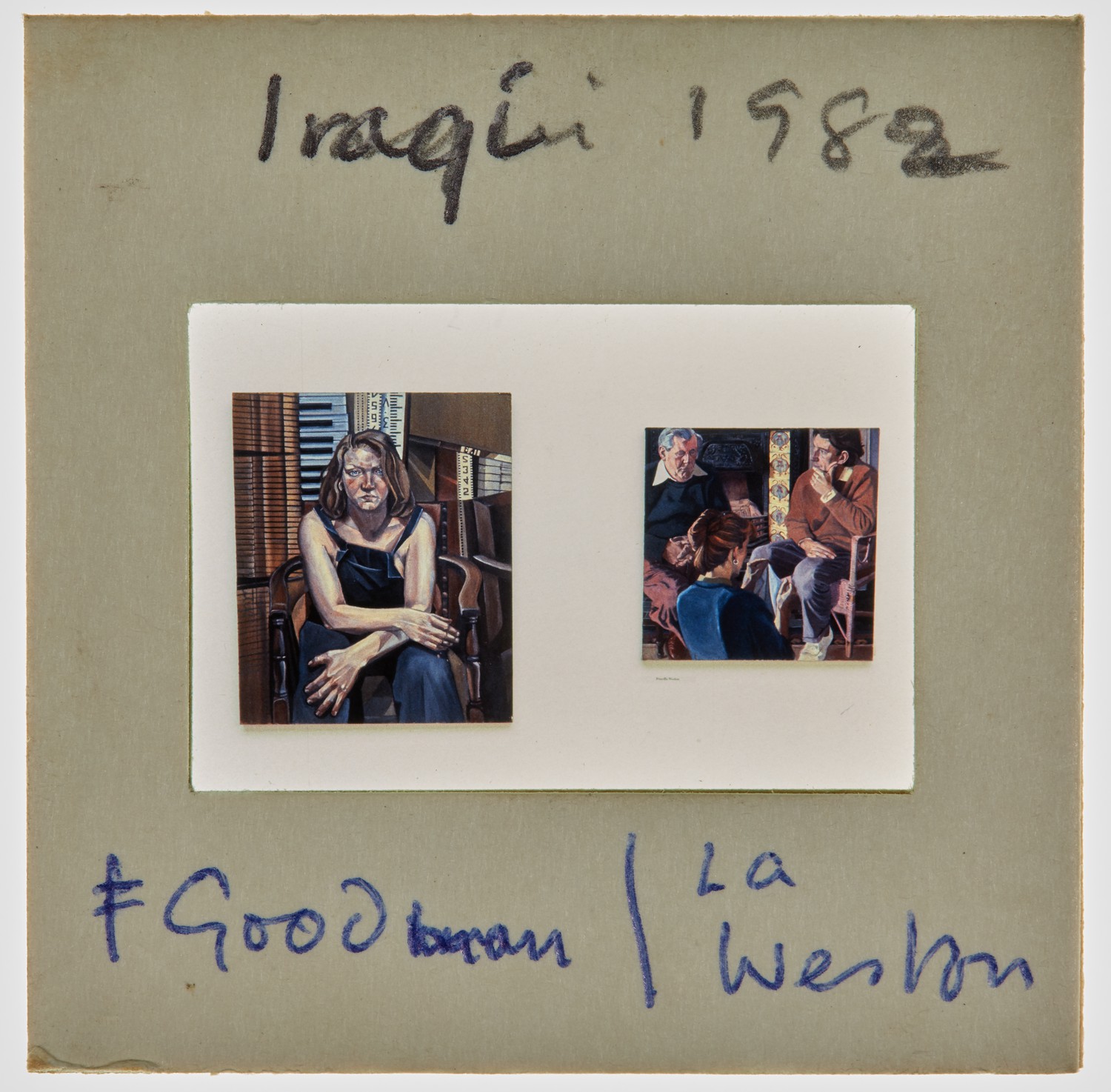 1982 Iraqi Exhibition Slide - 'F Goodman', 'L Weston'