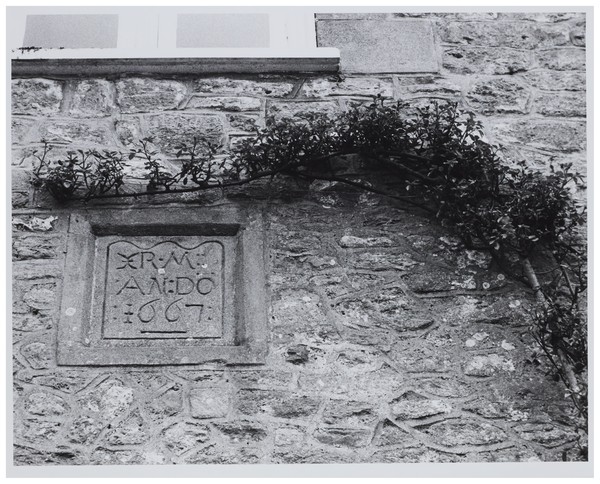 Initials and date lettering