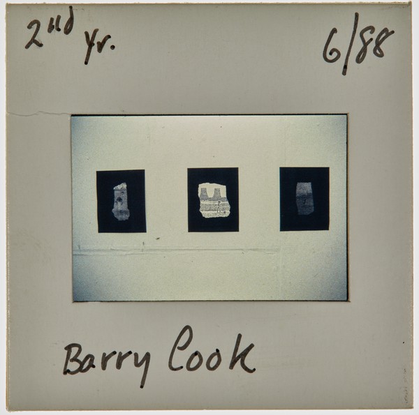 1987 2nd Year Degree Show Slide - 'Barry Cook'
